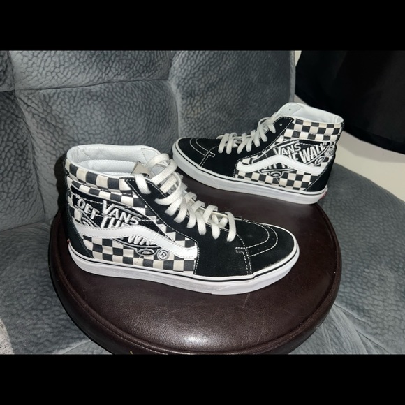 Vans Old Skool Checkerboard Skateboarding High Tops size 9.5 - Picture 14 of 14